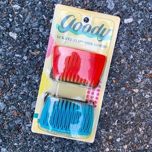 NIP 1989 Vintage Goody Kant-Slip Side Hair Combs #8058